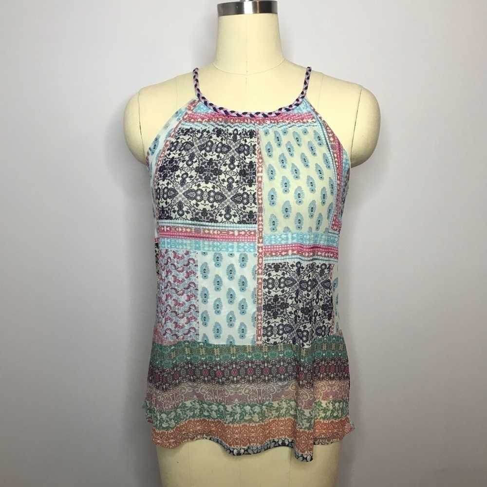 Cable and Gauge Multi Pattern Halter Style Top